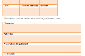 lesson plan template