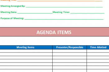 meeting agenda template word