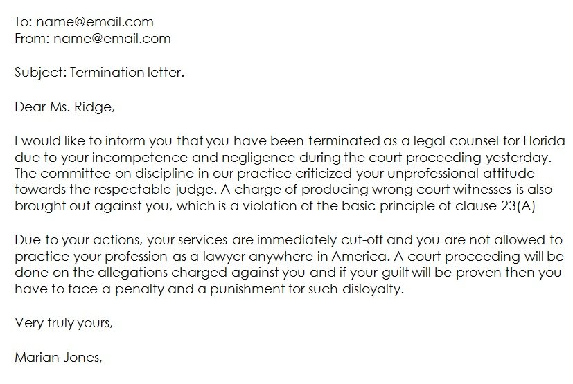 13+ Free Attorney Termination Letter Templates [Word]