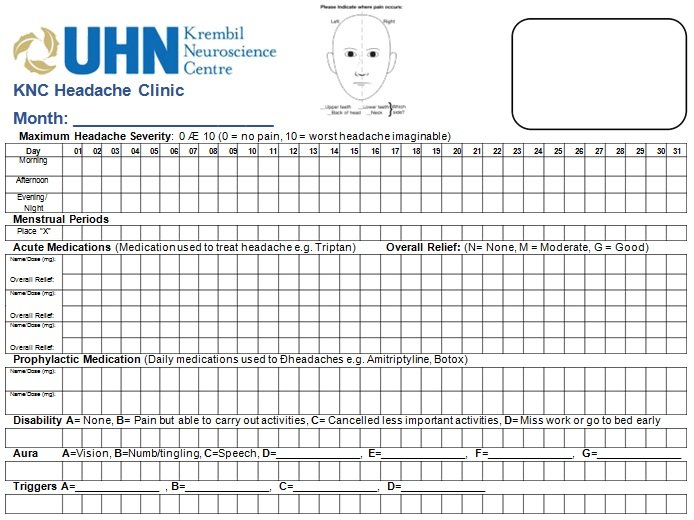 31+ Printable Headache Diary Templates [Excel+Word] - Excel Templates