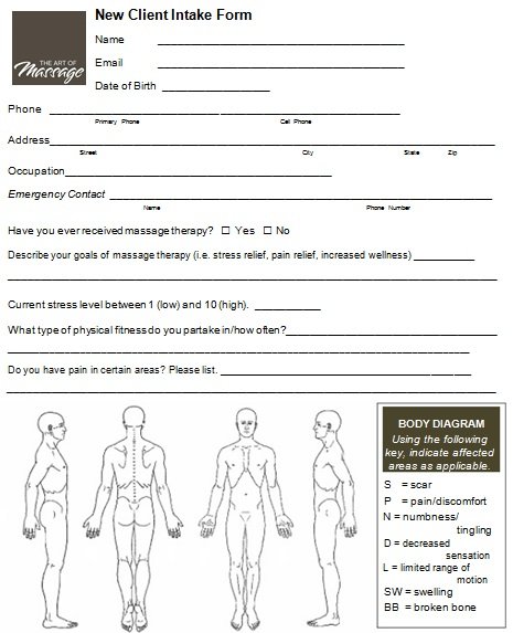 35+ Free Massage Intake Form Templates [MS Word]