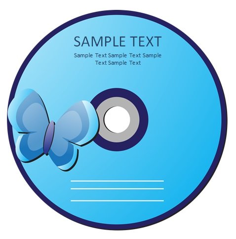 DVD label template 3