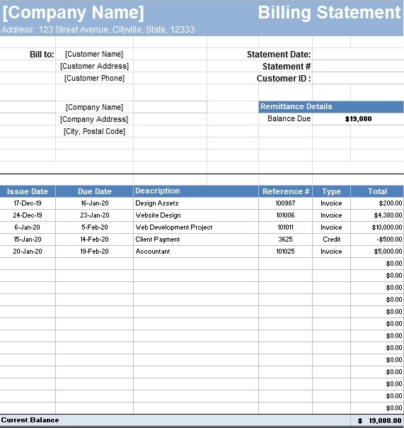 25+ Free Account Statement Templates [Excel, Word]