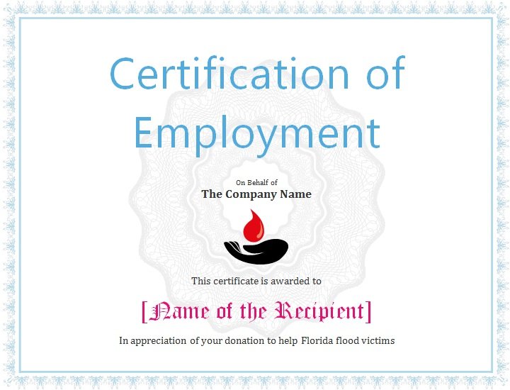 certificate of employment sample 20