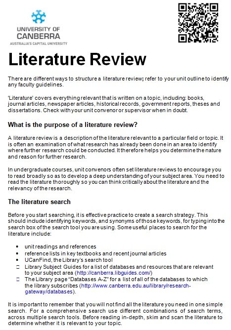 literature review template 9